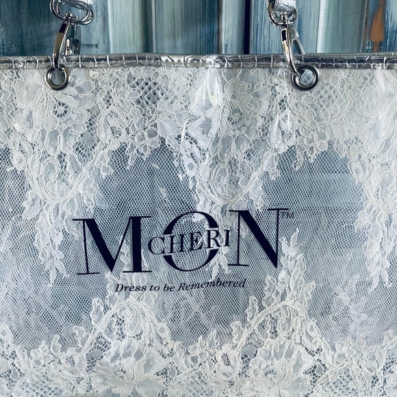 MON CHERI Special Occasion Dress Vinyl and Lace Tote - Picture 3 of 10